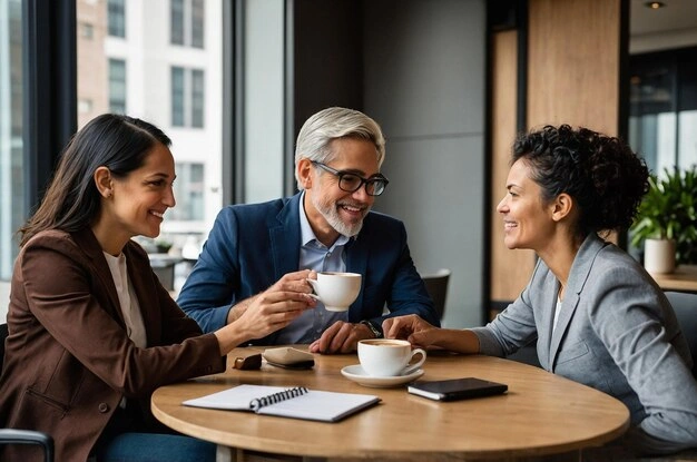 People talking coffee, customer interview, active listening, diverse startup team