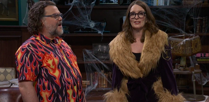 Tina Fey Crashes Jack Black's SNL Monologue, Welcomes Five-Timers Club