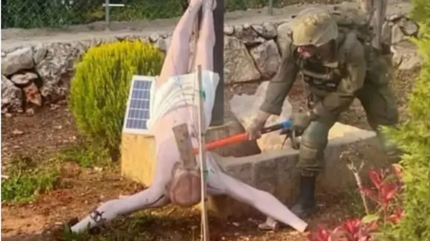IDF image of soldier striking Jesus statue in Lebanon confirmed authentic