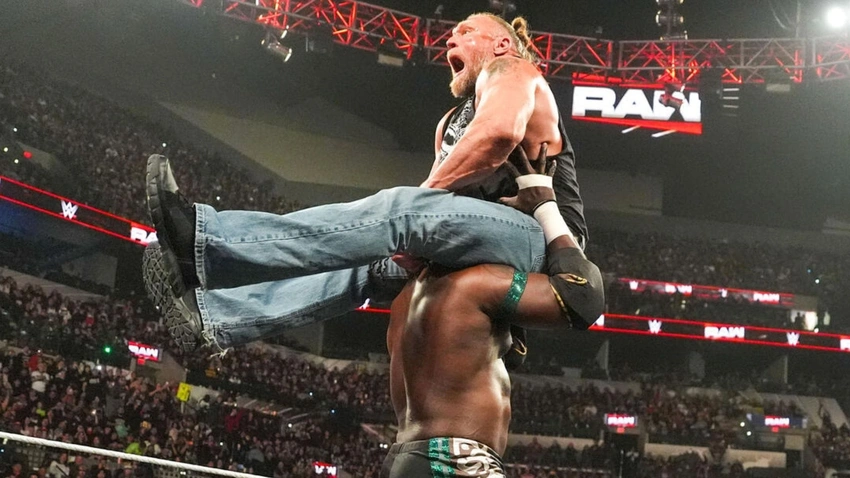 Oba Femi Confronts Brock Lesnar on WWE RAW, Sparks WrestleMania Showdown