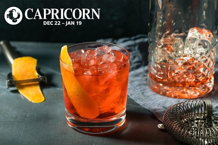Capricorn classic Negroni cocktail