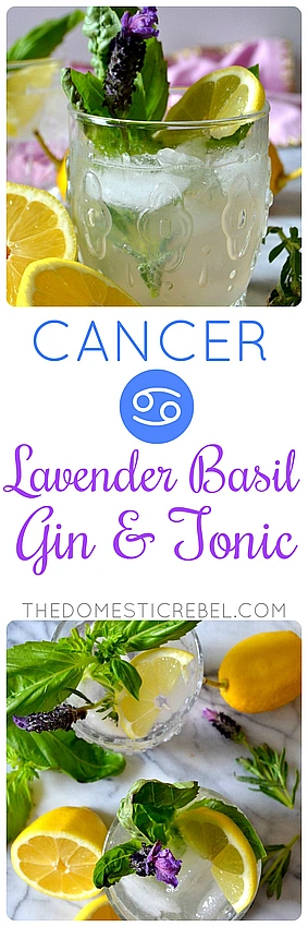 Cancer pastel lavender cocktail
