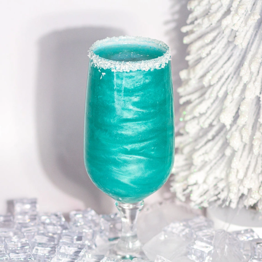 Pisces glitter blue cocktail