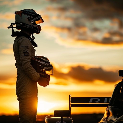 solo driver silhouette sunset
