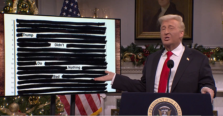 SNL Skewers Trump’s Holiday Speech with Hunger Games Jab and Epstein Files