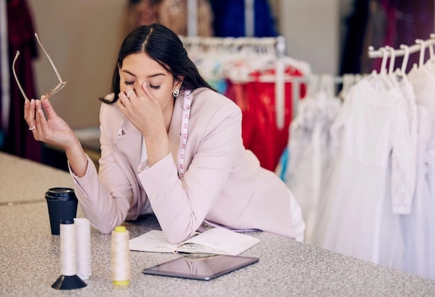 'Burnout at work, fashion industry'