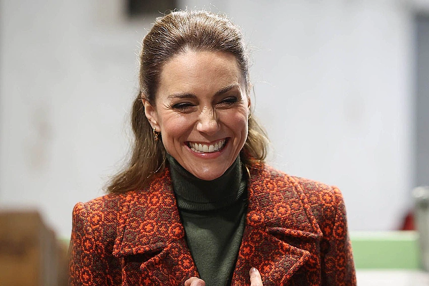 Kate Middleton Finishes Pair of Jeans as Gift for William at Welsh Factory Tour