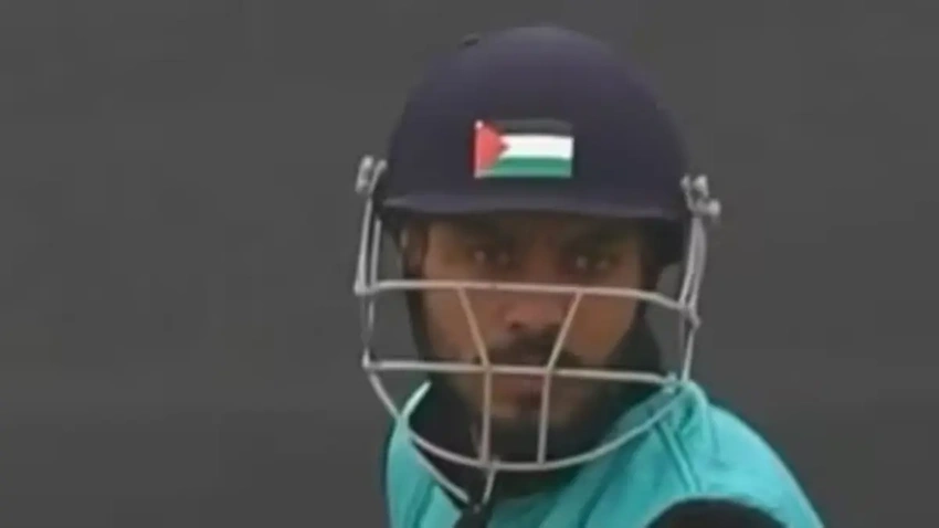J&K Police Probe After Cricketer Wears Palestine Flag on Helmet in Jammu