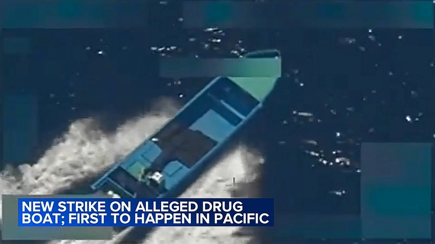 US strikes kill 11 on three drug boats in eastern Pacific and Caribbean
