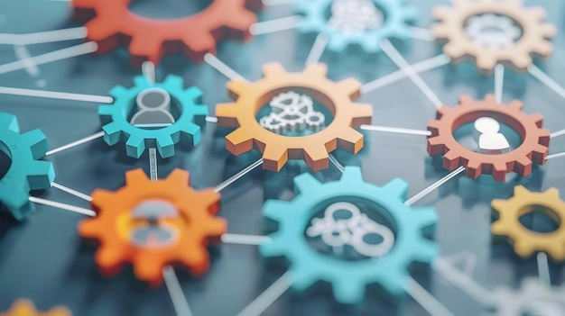 gears interlocking consumer and corporate