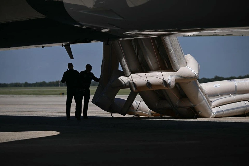 Air Force One Slide Deploys Unexpectedly Before Trump's Dallas Trip