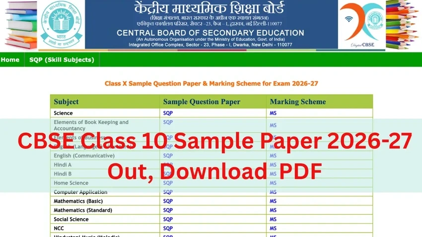 CBSE 2026: Science and Social Science Sample Papers with Revised Pattern
