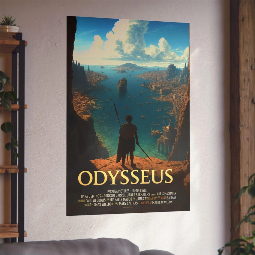 Golden Age Hollywood epic movie poster Odysseus
