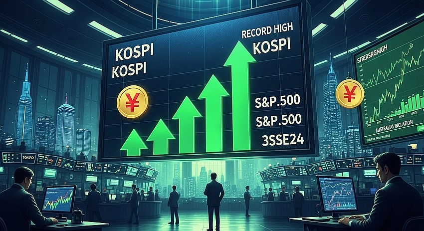 Asia stocks rise as S&P 500 hits record; focus turns to Australia inflation