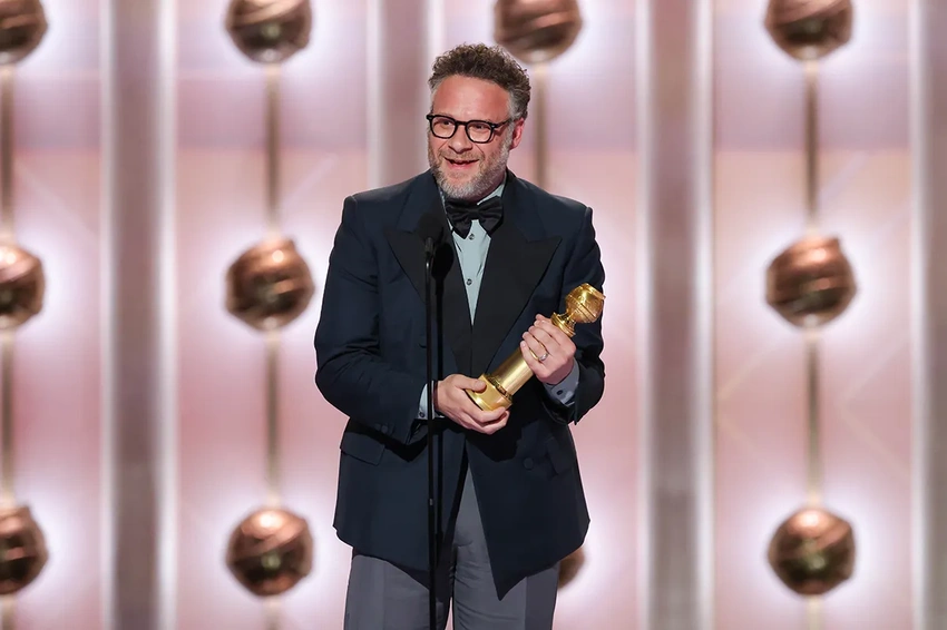 Seth Rogen Wins First Golden Globes for The Studio, Dedicates Win to Crew