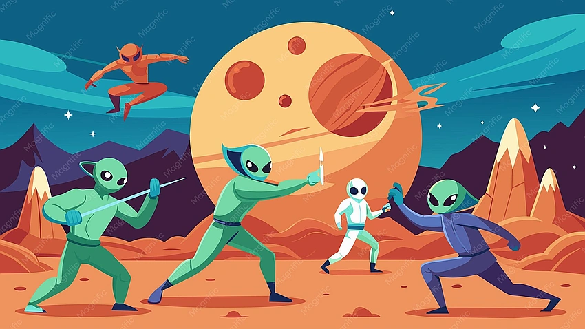 cartoon planets fighting