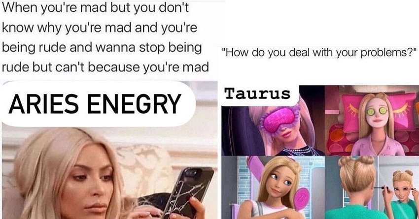 stressed zodiac signs memes