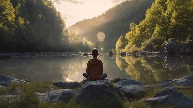 Pensive person reflecting on human nature