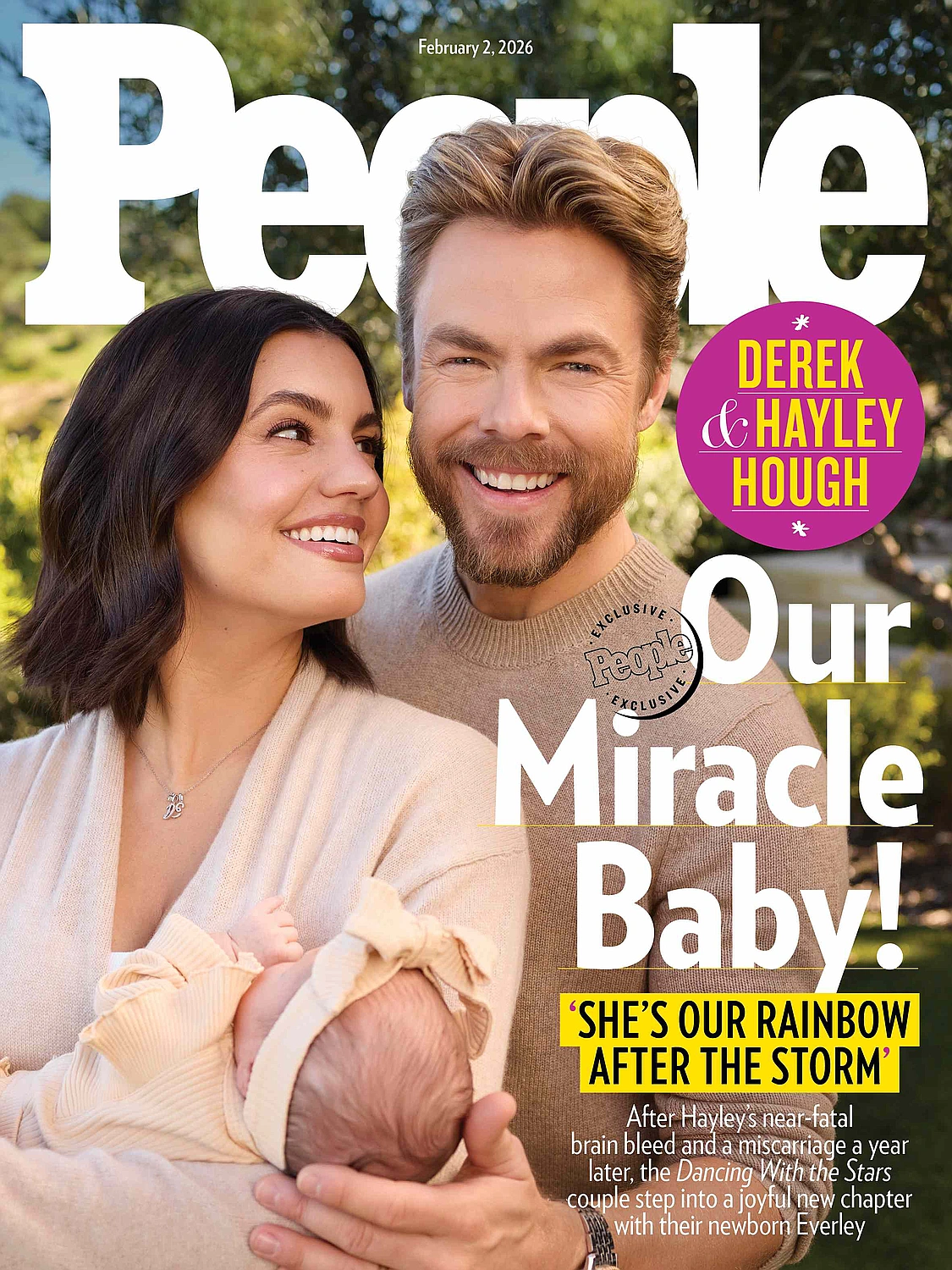 Rainbow After the Storm: Derek Hough and Hayley Erbert Welcome Everley