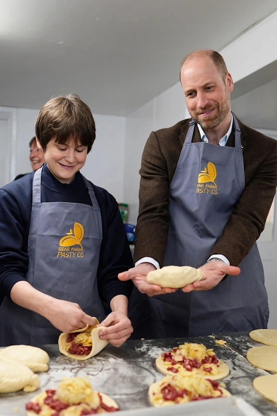 Prince William Struggles to Master the Cornish Pasty in Helston Visit