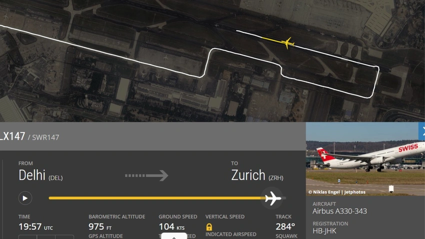 Engine Fire Forces Swiss Flight to Abort Takeoff in Delhi
