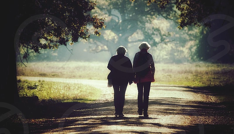 People slowly walking away from each other, subtle goodbyes