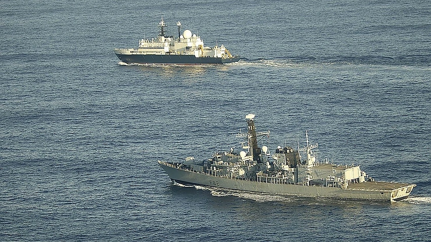UK Says Laser Incident by Russian Spy Ship Near Scotland, Military Options Ready