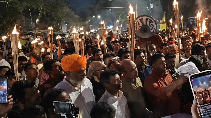 Thousands Protest in Dhaka Over Alleged Image Desecration: 'Jai Shri Ram' Chants Heard