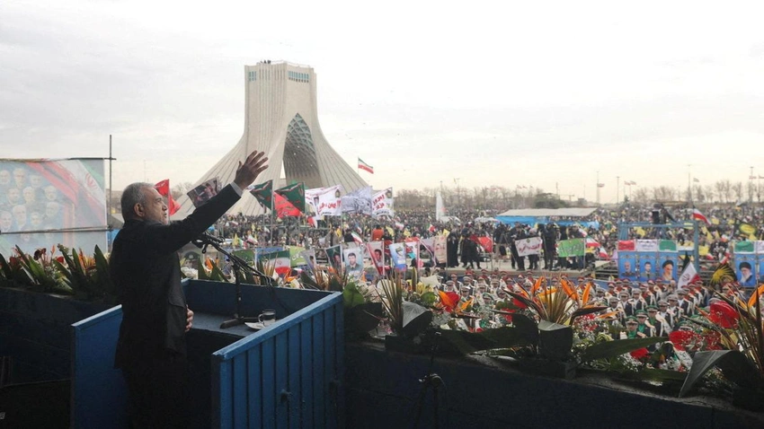 Tehran marks revolution anniversary amid defiant protests and crackdown