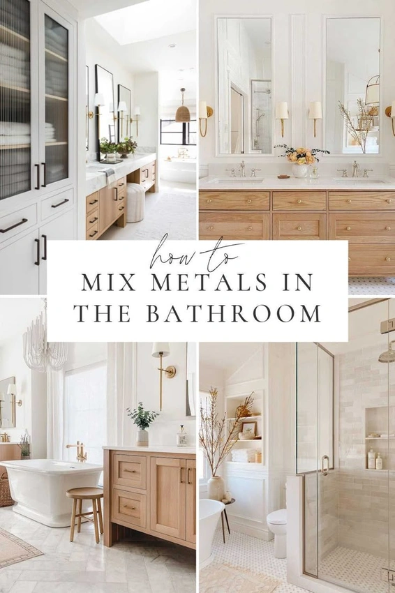 Elegant bathroom mixed metals design