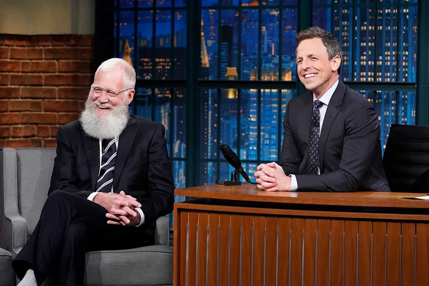 Letterman Proud of Meyers as Trump Calls for His Firing