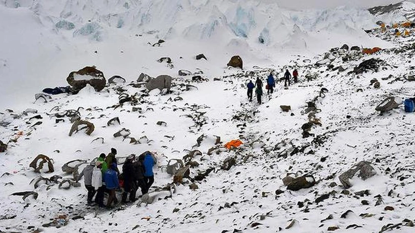 Nepal Avalanche Tragedy: Rescuers Brave Snow at Himlung Base Camp