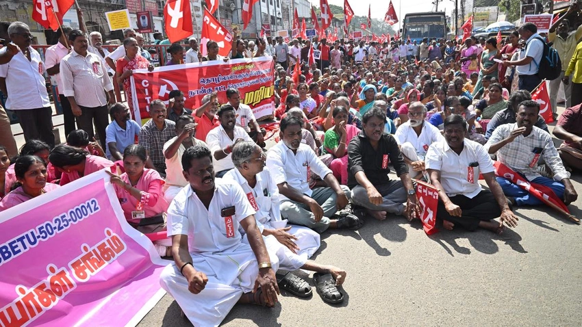 Madurai: 200+ CITU Members Arrested in Labour Codes Protest