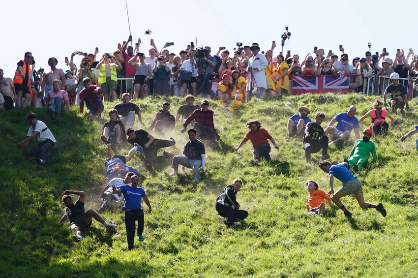 German YouTuber Triumphs Again at Gloucestershire's Wild Cheese Rolling Race