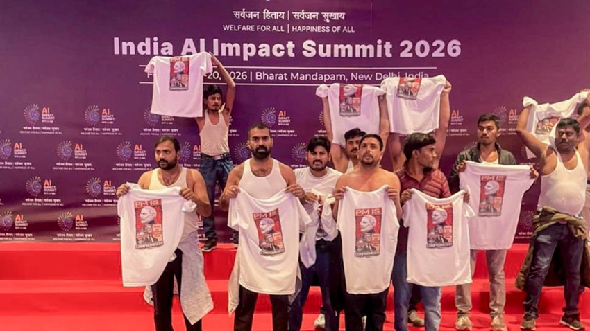 Shirtless protest at AI Summit leaves Delhi Congress in turmoil