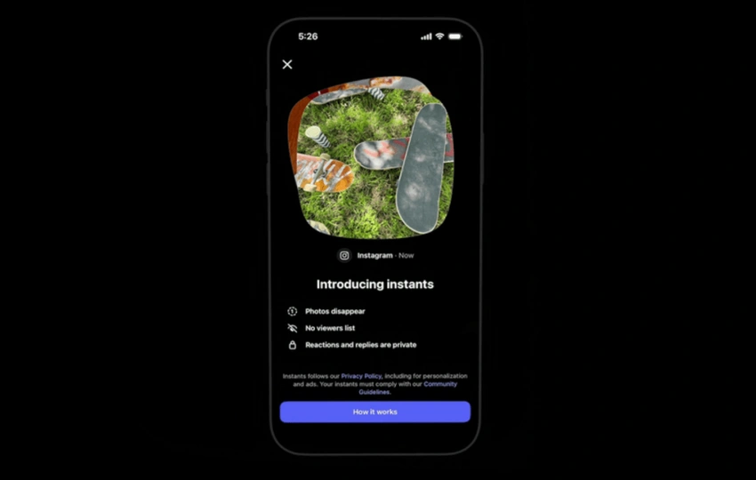 Instagram launches Instants: disappearing photos with one-time view