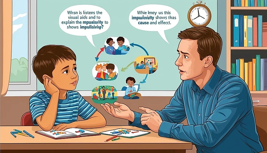 person explaining concept to a child, simplified diagram