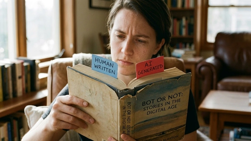 The AI Fiction Paradox: Does Knowing the Author Spoil the Story?