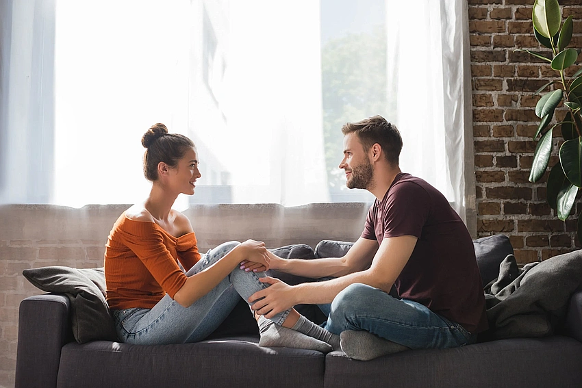 couple talking openly, honest conversation relationship