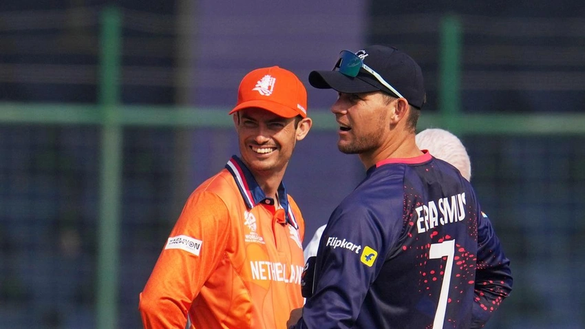 Bas de Leede stars as Netherlands beat Namibia by seven wickets