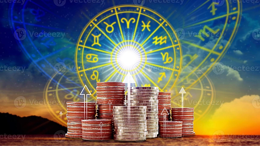 Astrology chart money, sparkly cash flow