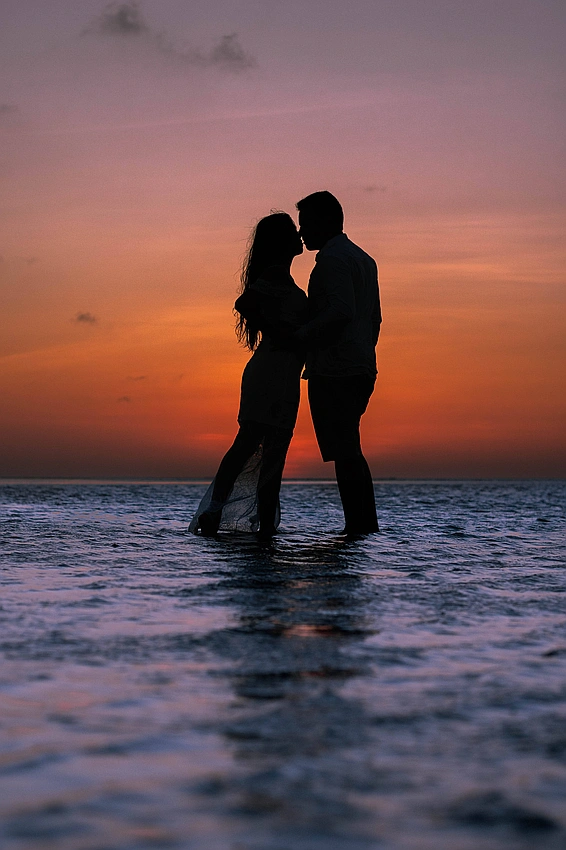 Couple sharing a quiet, artistic moment, cozy atmosphere