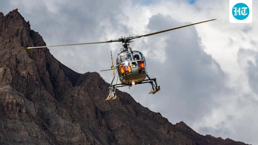 Indian Army Cheetal Helicopters Fly On Amid Crash Probe in Ladakh!