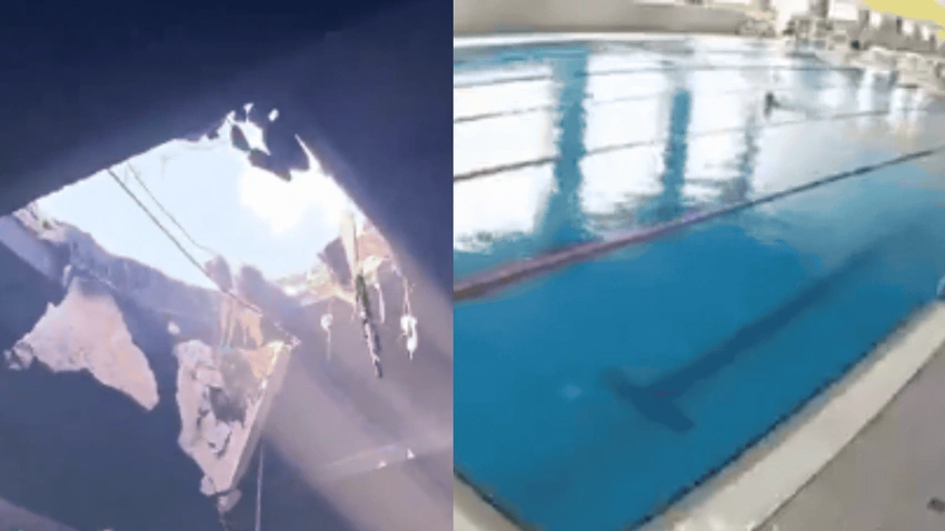 Shocking CCTV: Russian Missile Hits Ukrainian Swimming Pool Mid-Swim!