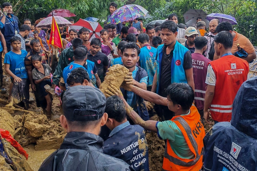 Deadly Monsoon Landslides Strike Rohingya Camp: At Least 8 Children Killed in Bangladesh
