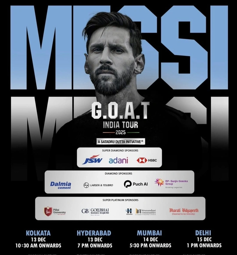 Messi-Tendulkar Moment Lights Up Mumbai as GOAT India Tour Hits Wankhede