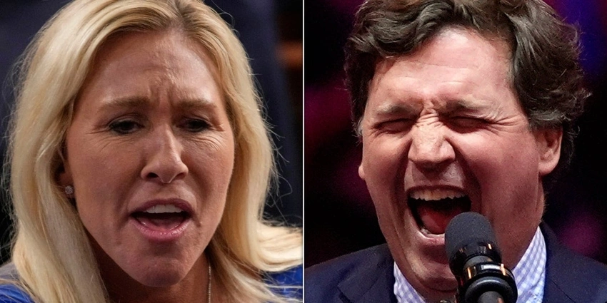 MTG backs Tucker Carlson for 2028, challenging Trump