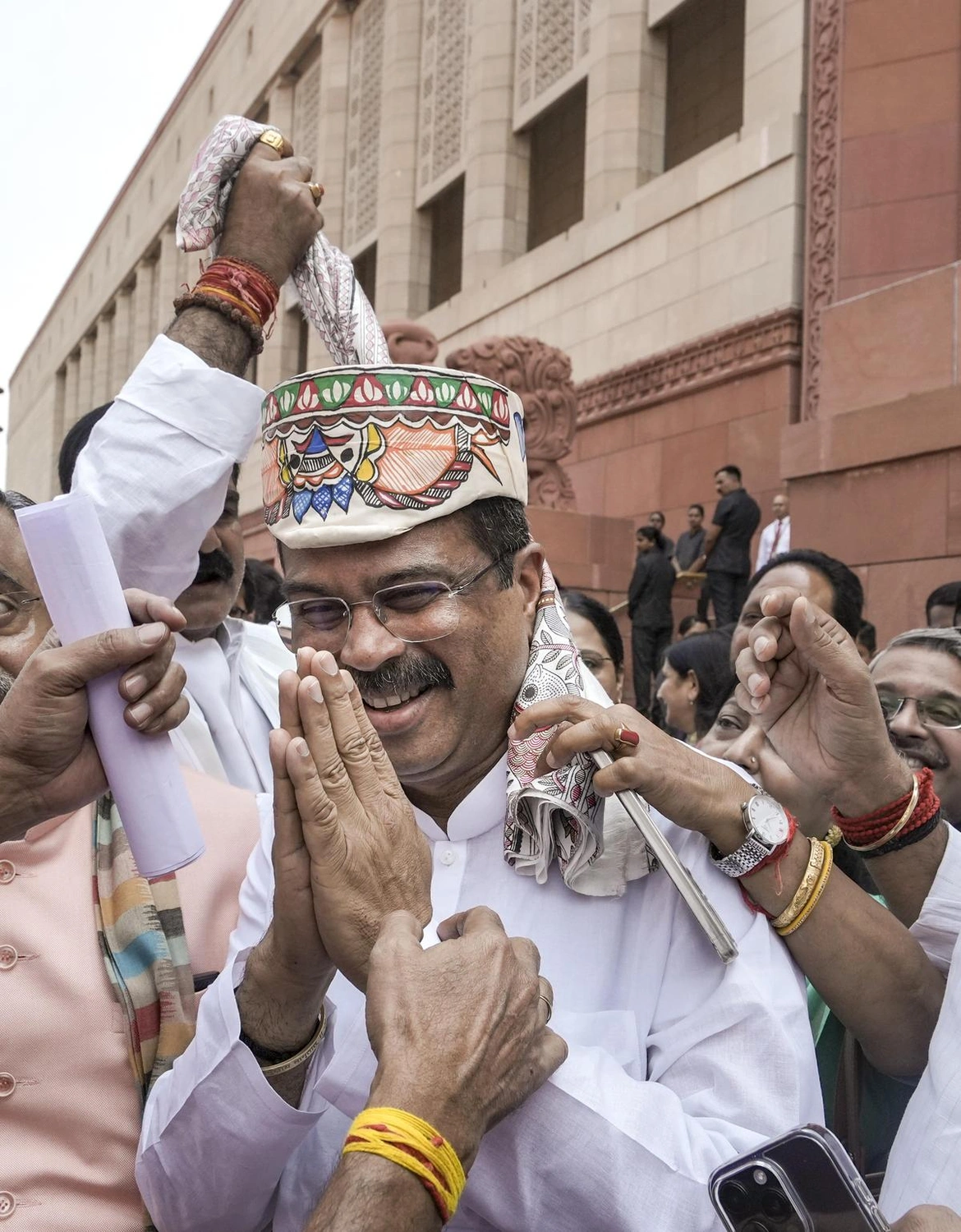 Dharmendra Pradhan Declares "Am A Street Fighter" Amidst Grand Parliament Welcome