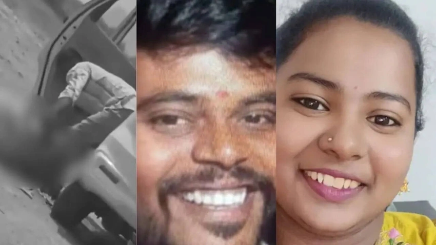 Karnataka Murder on Camera: Husband Slits Wife’s Throat, SUV Runs Over Body