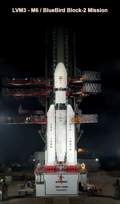 ISRO Set to Launch BlueBird Block-2 Communication Satellite on Wednesday